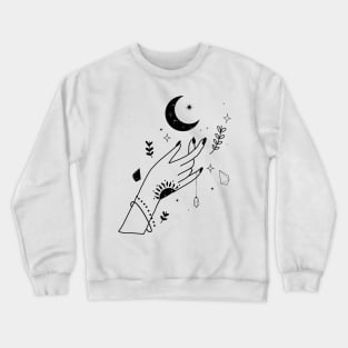 Celestial Moon Rising Crewneck Sweatshirt